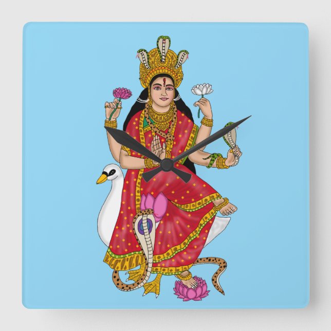 Relógio Quadrado Goddess Mansa Devi Clock (Frente)