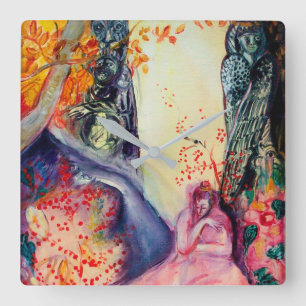 Relógio Quadrado GOLDEN DREAM / Yoga Meditation Zen Garden