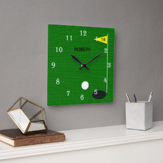 Relógio Quadrado Golf Wall Clock