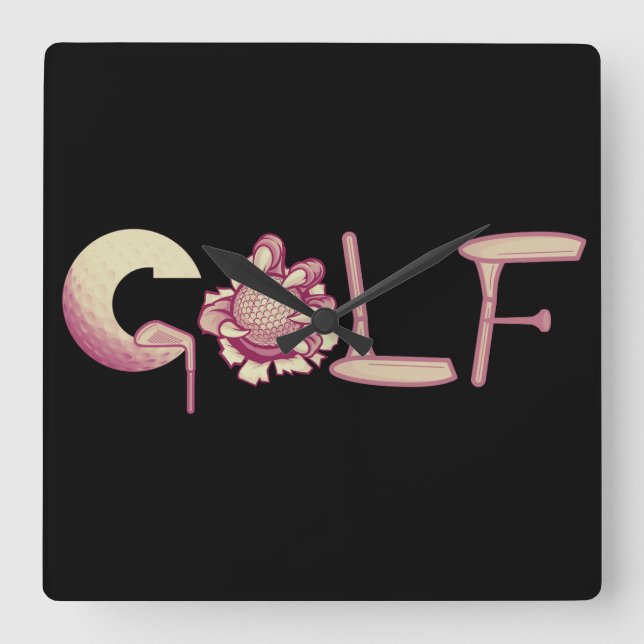 Relógio Quadrado Golfe (Frente)