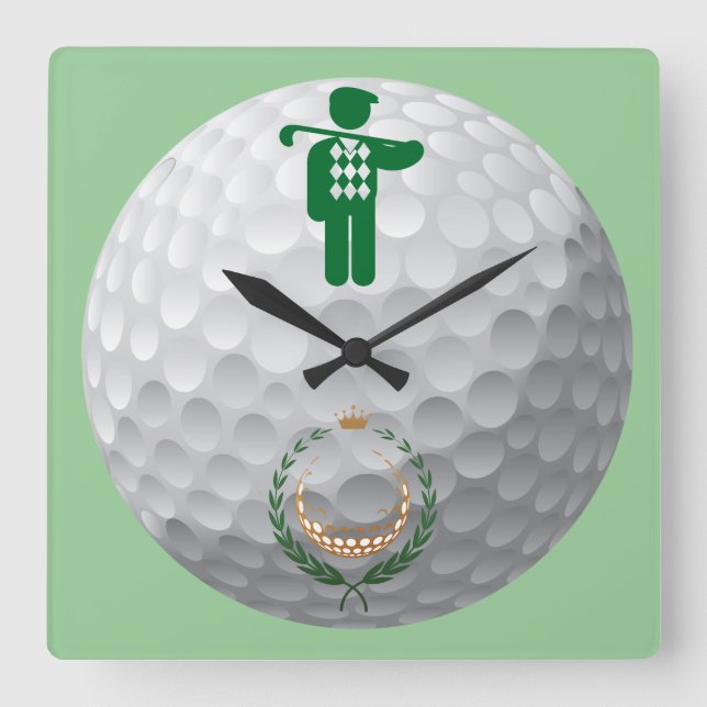 Relógio Quadrado Golfe que golfing em volta do pulso de disparo de (Frente)