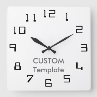 Relógio Quadrado Grande 10,75" feito sob encomenda ÓRBITA quadrada