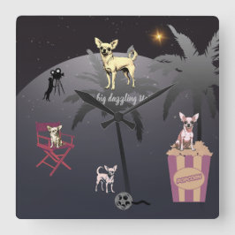 Relógio Quadrado Grande Estrela Dazzling