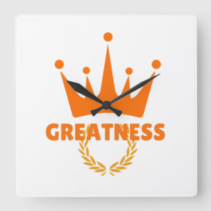 Relógio Quadrado Grandeza   Coroa Inspiradora de Sucesso