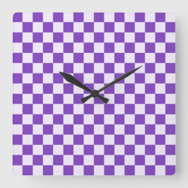 Relógio Quadrado Grape soda checkerboard pattern