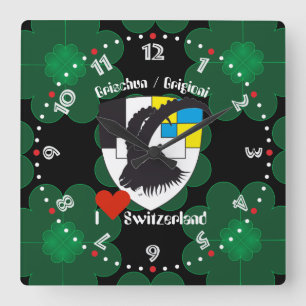 Relógio Quadrado Graubünden Grischun Grigioni Suíça Svizra reló