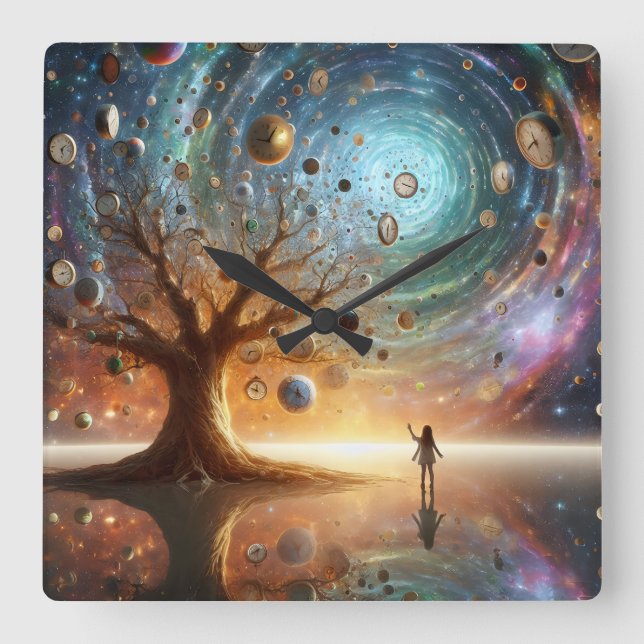 Relógio Quadrado Grove de Caçadores de Tempo (Frente)