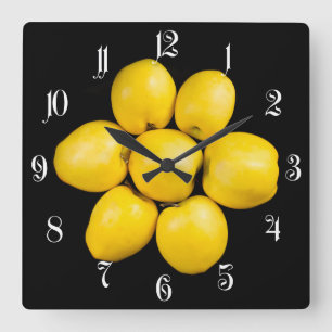 Relógio Quadrado Grupo das maçãs amarelas