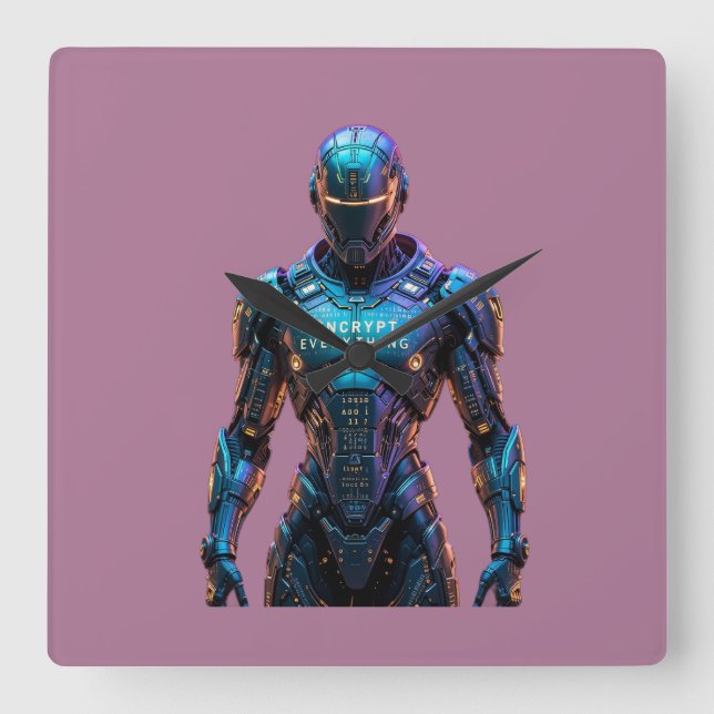 Relógio Quadrado Guardian Encrypt Everything (Frente)