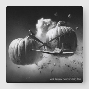 Relógio Quadrado Guerra Contra A Pumpkin Spice