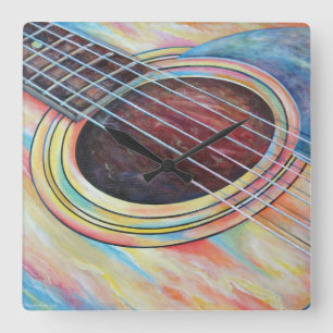 Relógio Quadrado Guitarra 2