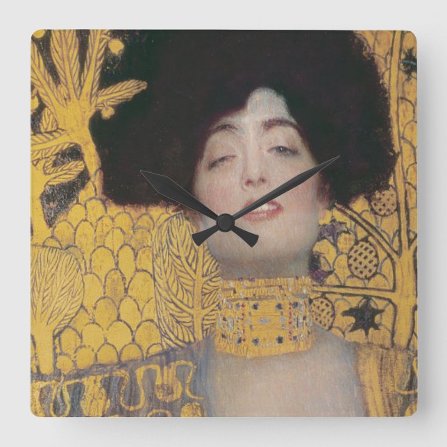 Relógio Quadrado Gustav Klimt | Judith (Frente)