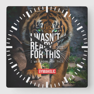 Relógio Quadrado Gym de Malhação Motivacional