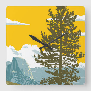 Relógio Quadrado Half Dome