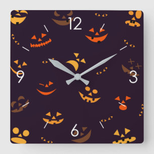Relógio Quadrado Halloween Moonlight Haunlight House Wall Cloc