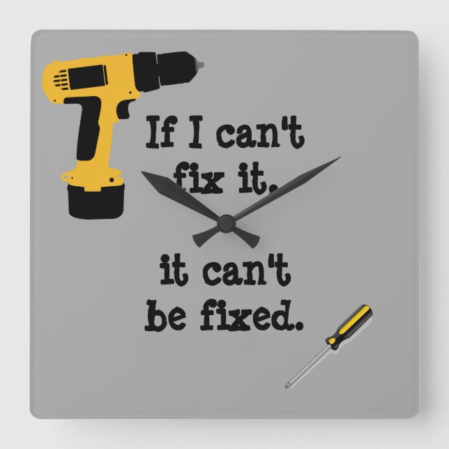 Relógio Quadrado Handyman (Frente)