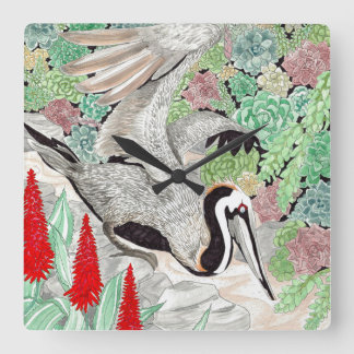 Relógio Quadrado Happy Hollow Pelican