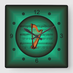 Relógio Quadrado Harp ~ Música ~ La musique ~ Música ~ Musik ~