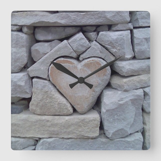 Relógio Quadrado Hart of Stone Wall Clock (Frente)