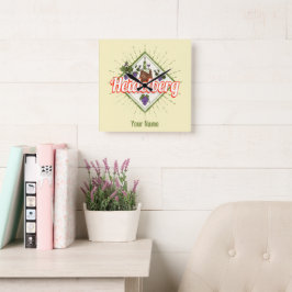 Relógio Quadrado Heidelberg am Neckar Alemanha Retro Wine Vintage