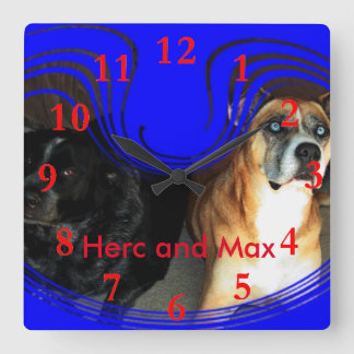 Relógio Quadrado Herc e Max
