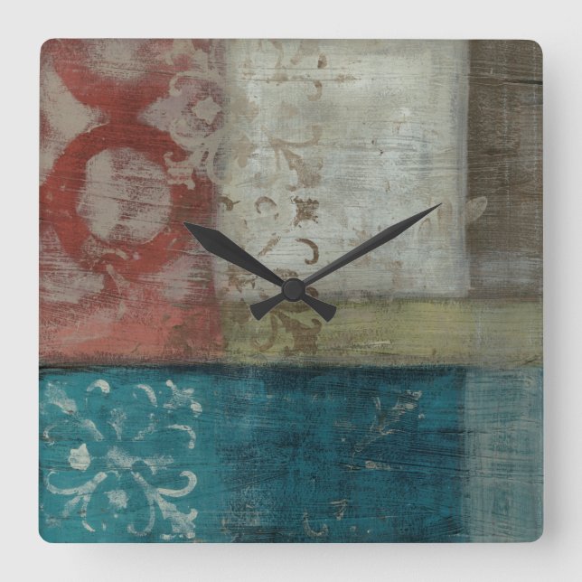 Relógio Quadrado Heritage Abstrato I (Frente)