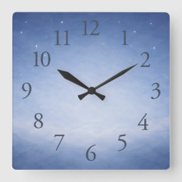 Relógio Quadrado Hey Diddle Diddle Night Sky Nursery Wall Clock