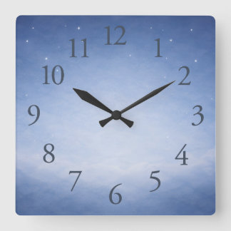 Relógio Quadrado Hey Diddle Diddle Night Sky Nursery Wall Clock