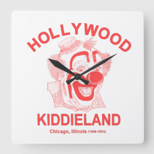 Relógio Quadrado Hollywood Kiddieland, Chicago, Illinois Diversão