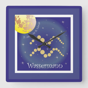 Relógio Quadrado Homem de água 21. janeiro até 18. fevereiro