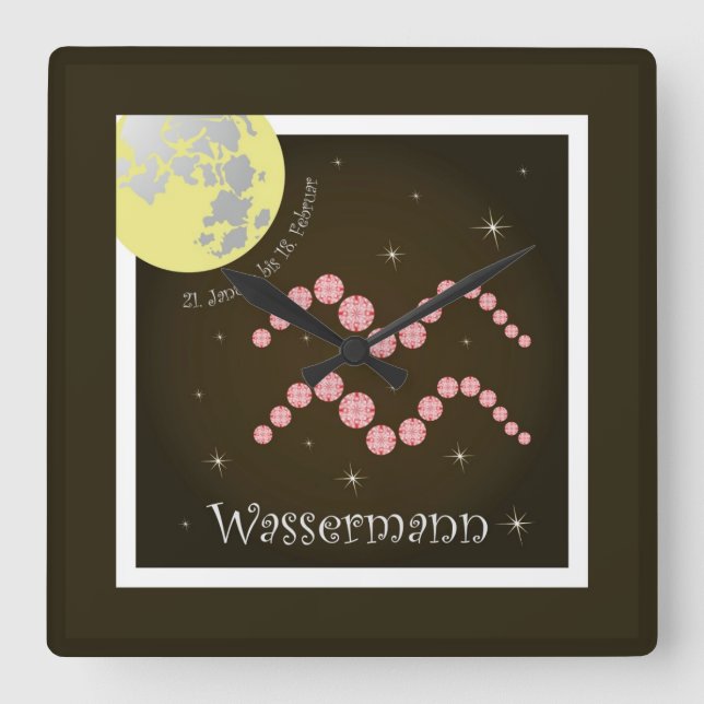 Relógio Quadrado Homem de água 21. janeiro até 18. fevereiro (Frente)