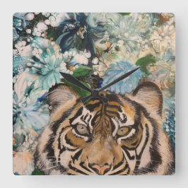 Relógio Quadrado Hora do Tigre