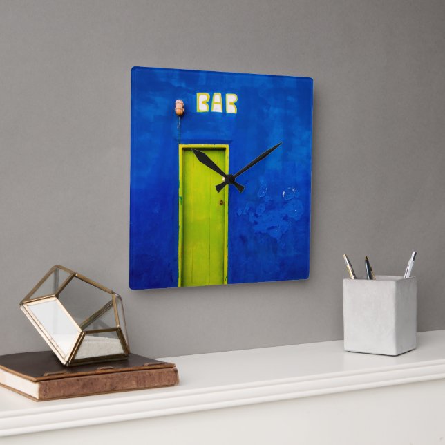 Relógio Quadrado Horas felizes (Escritório)