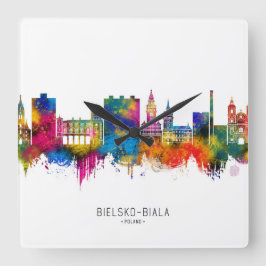 Relógio Quadrado Horizonte de Bielsko-Biala Polônia