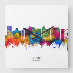 Relógio Quadrado Horizonte de Fresno Califórnia