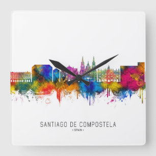 Relógio Quadrado Horizonte de Santiago de Compostela Espanha
