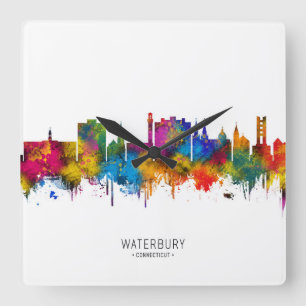 Relógio Quadrado Horizonte de Waterbury Connecticut