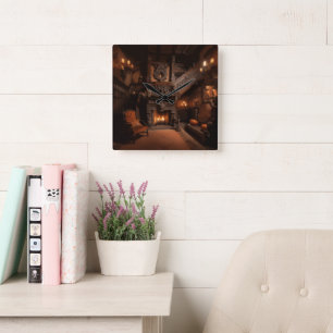 Relógio Quadrado Horizontes Assombrados