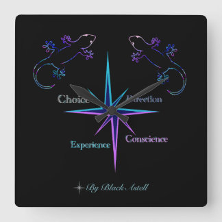 Relógio Quadrado Horloge acrylique/Acrylic clock everyday symbols