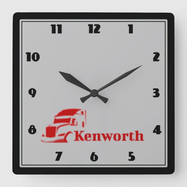 Relógio Quadrado Horloge Kenworth (Frente)
