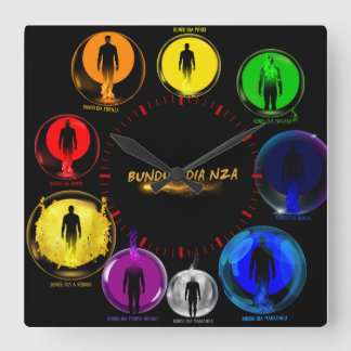 Relógio Quadrado Horloge Ma Bundu