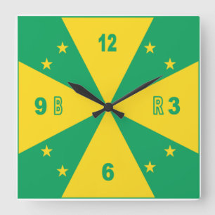 Relógio Quadrado Horloge murale acrylique, Carrée DESIGN BRASIL
