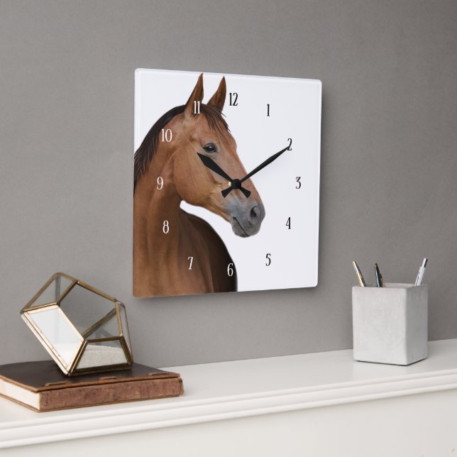 Relógio Quadrado Horse face (Escritório)