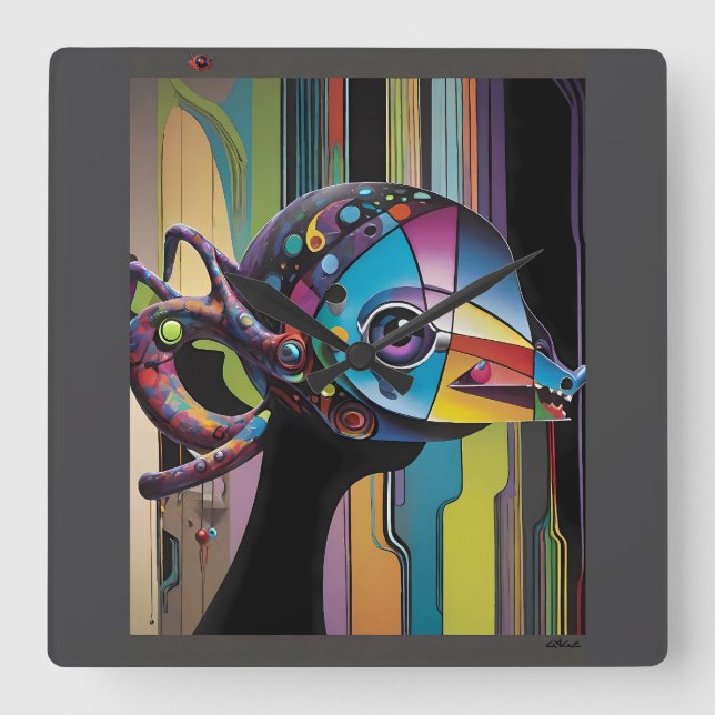 Relógio Quadrado Horse Thief (Frente)