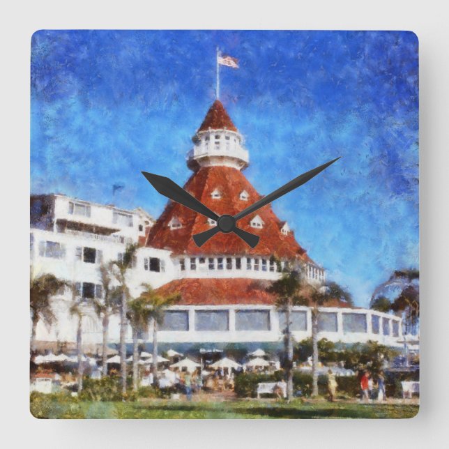 Relógio Quadrado Hotel Del Coronado (Frente)