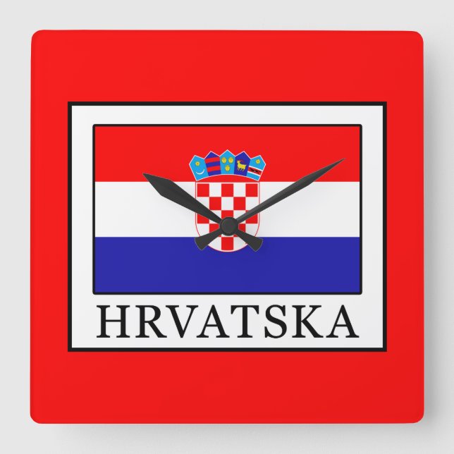 Relógio Quadrado Hrvatska (Frente)
