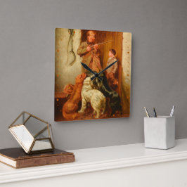 Relógio Quadrado Hunter and Boy por Arthur Fitzwilliam Tait 1876