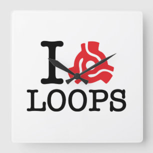 Relógio Quadrado I 45 Loops de adaptador