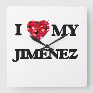 Relógio Quadrado I Love MY Jimenez