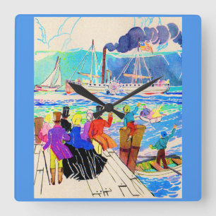 Relógio Quadrado Iate do século XIX